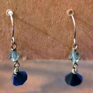 Sapphire and Tourquiose Dangle Earrings
